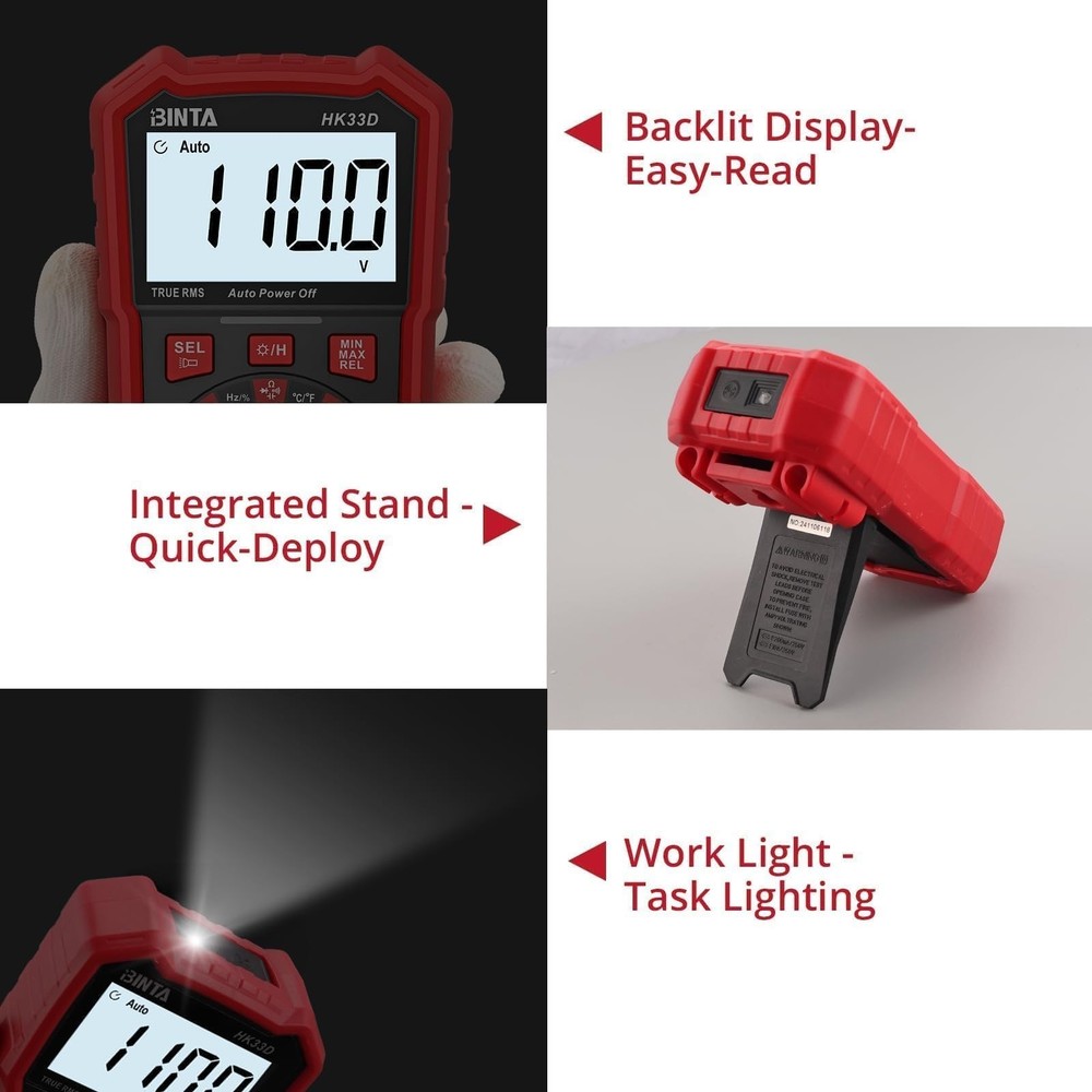 BINTA 6000 Counts Digital Multimeter with NCV, Auto-Ranging Multime... Fast Ship