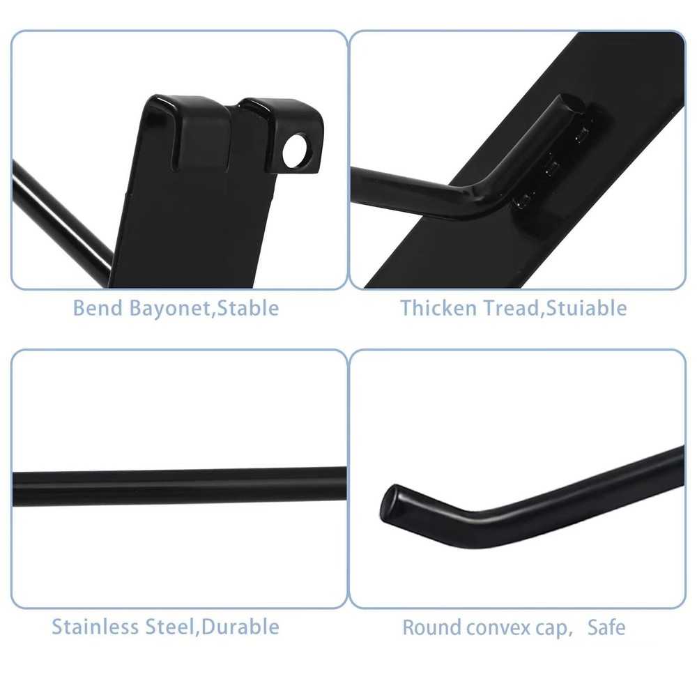 12 PC 4 Inch Gridwall Hooks Display Hooks for Grid Wall Panel Peg Hooks