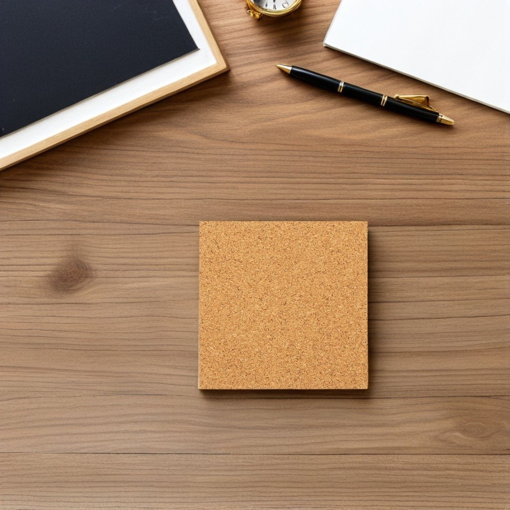 60pcs Square Cork Sheets with Adhesive Backing - 4x4" Multipurpose Cork Board