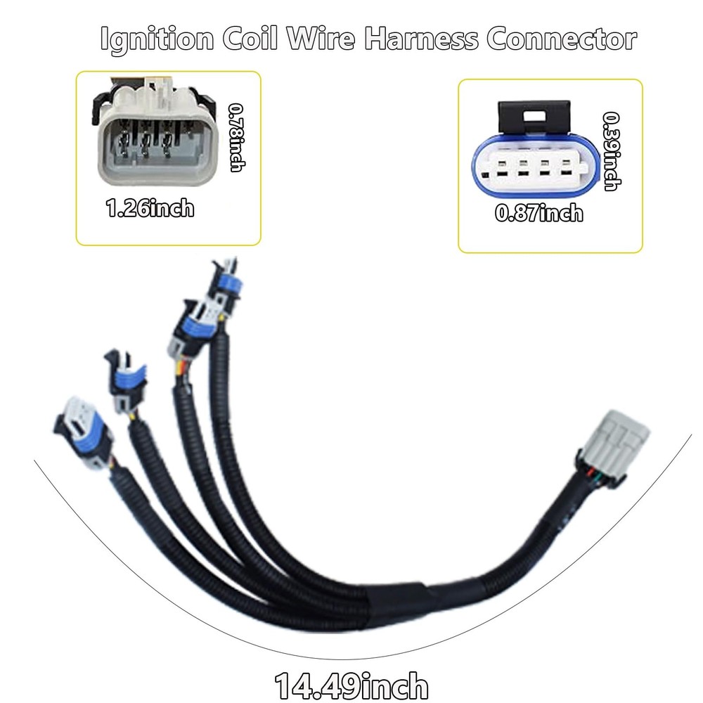 Ignition Coil Relocation Connector Wire Harness Compatible with Cadillac GMC ...