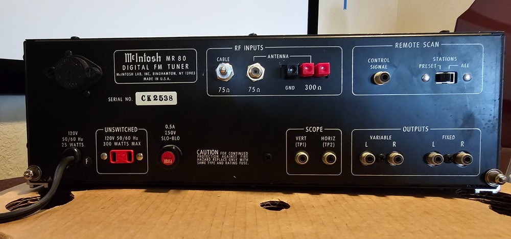 McIntosh MR80 Tuner