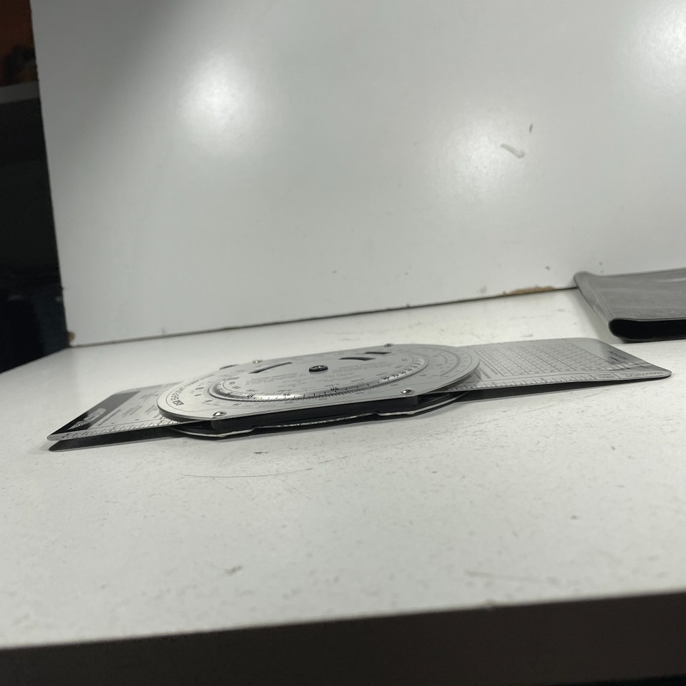 ASA E6-B Metal Flight Computer ASA-E6B 1992 w/ Case BENT