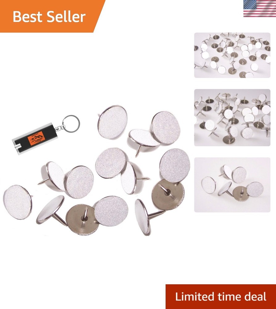 Universal Use Reflective Tacks Combo - 100 Pack with Glow-in-the-Dark Feature