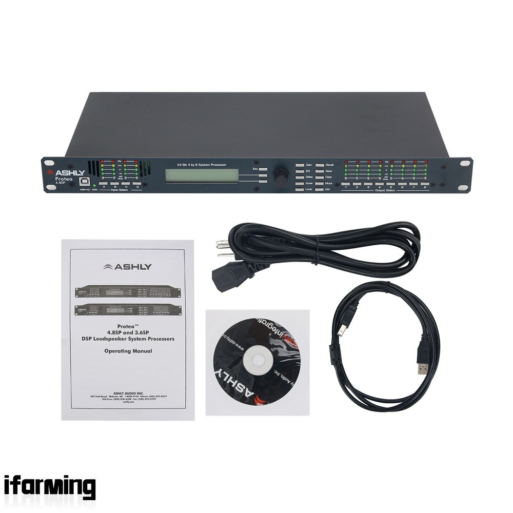 4.8SP 110V Digital DSP Audio Processor Software 4 In 8 Out Sound System #USA