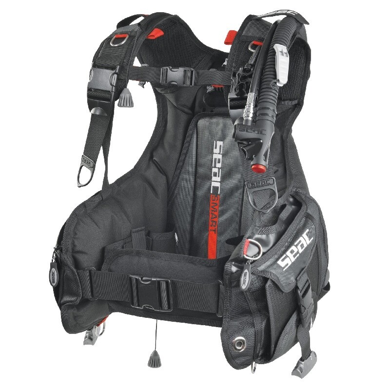 Seac Smart BCD, Size Medium, Drop Weight Pockets Black