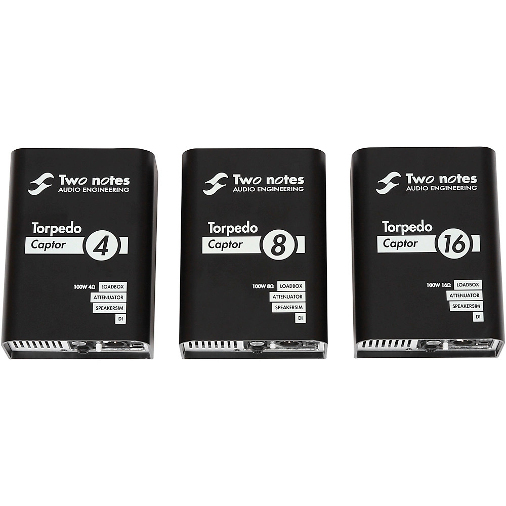 Two Notes Audio Engineering Torpedo Captor Loadbox/Attenuator/DI Black 4 Ohm