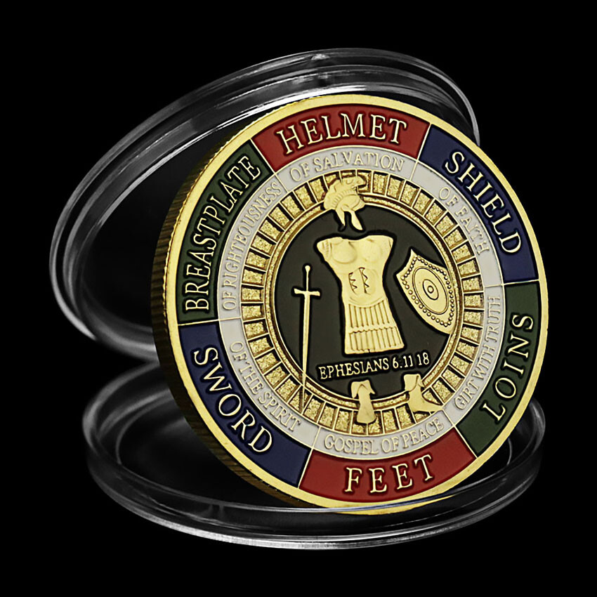 20 PCS Put On the Whole Armor Of God Commemorative Collection Challenge Coin