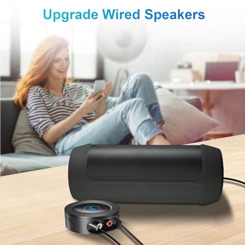 Bluetooth 5.2 Receiver for Home Stereo, AUX Bluetooth Adapter for Stereo