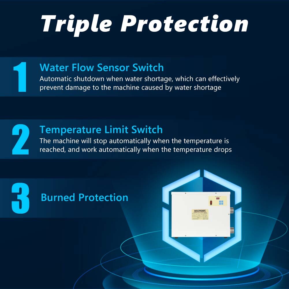 15KW Swimming Pool Heater Water Thermostat Home SPA Electric Heater New