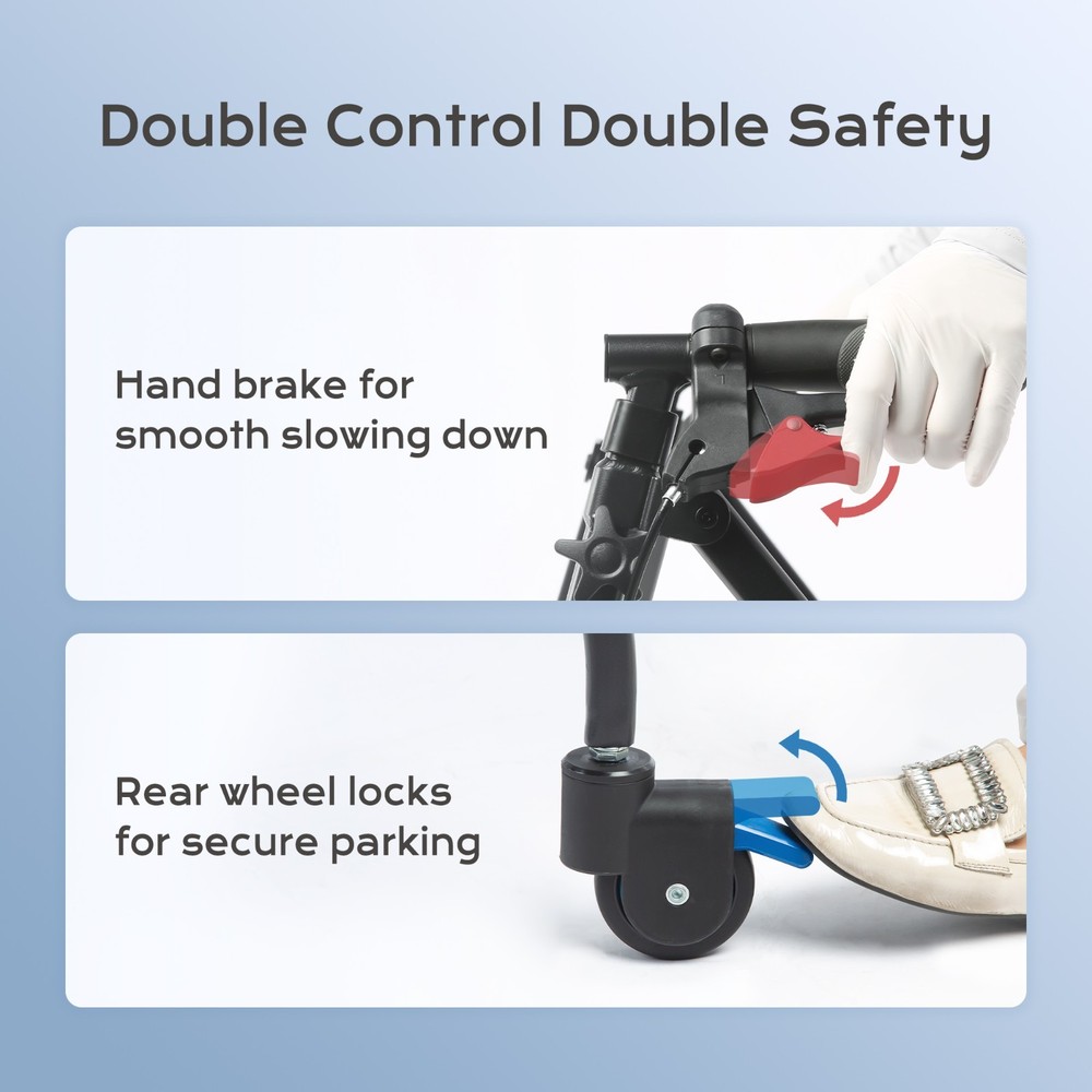 【Resistance Adjustable】Rollator Walker - Strength Training & Mobility Aid