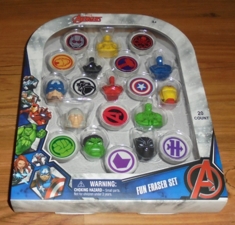 Marvel Avengers 20 count Fun Eraser Set Walgreens 2021