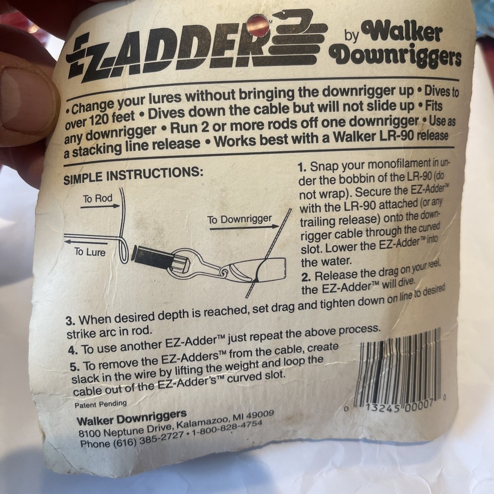 4 WALKER DOWNRIGGER EZ-ADDER DOWNRIGGER STACKER TROLLING