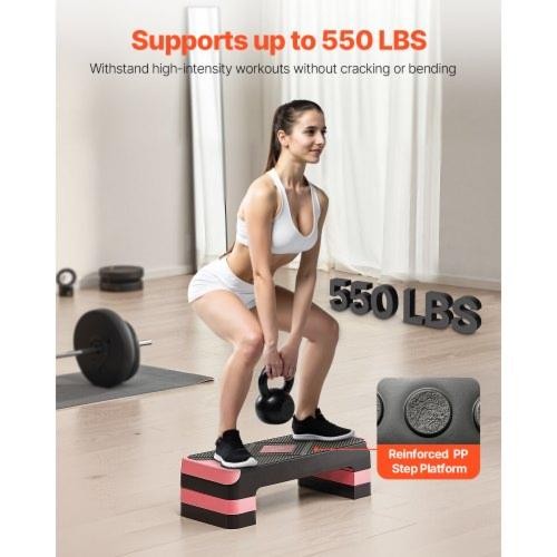 Aerobic Exercise Step Platform 28Inch Workout Aerobic Stepper Height