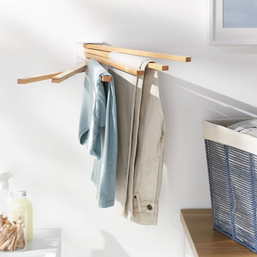 Small Space Wall Mounted Drying Rack White - Brightroom