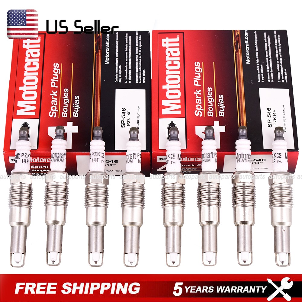 Set of 8 Genuine OEM Platinum Spark Plugs SP-546 PZK14F For F150 F250 5.4L SP546