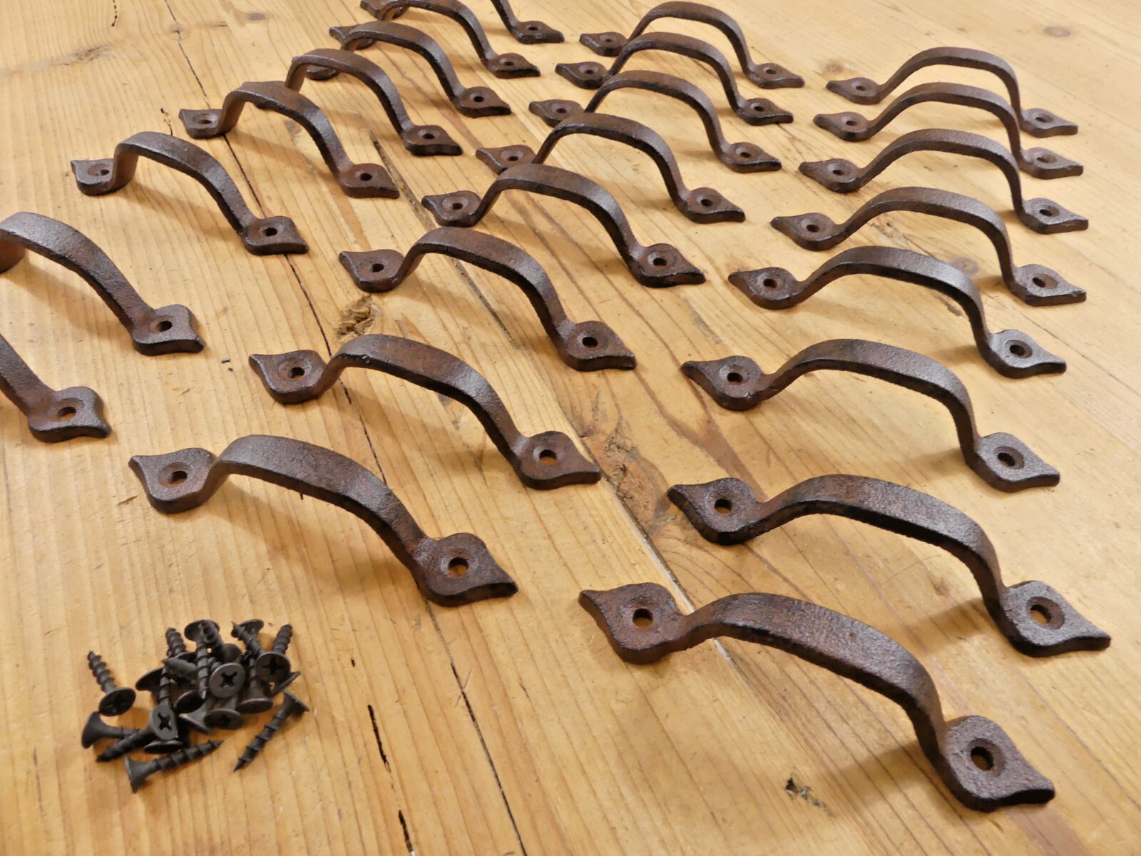 24 Rustic Cabinet Handle Cast Iron Drawer Pull Door Antique Style 4 5/8" Farm