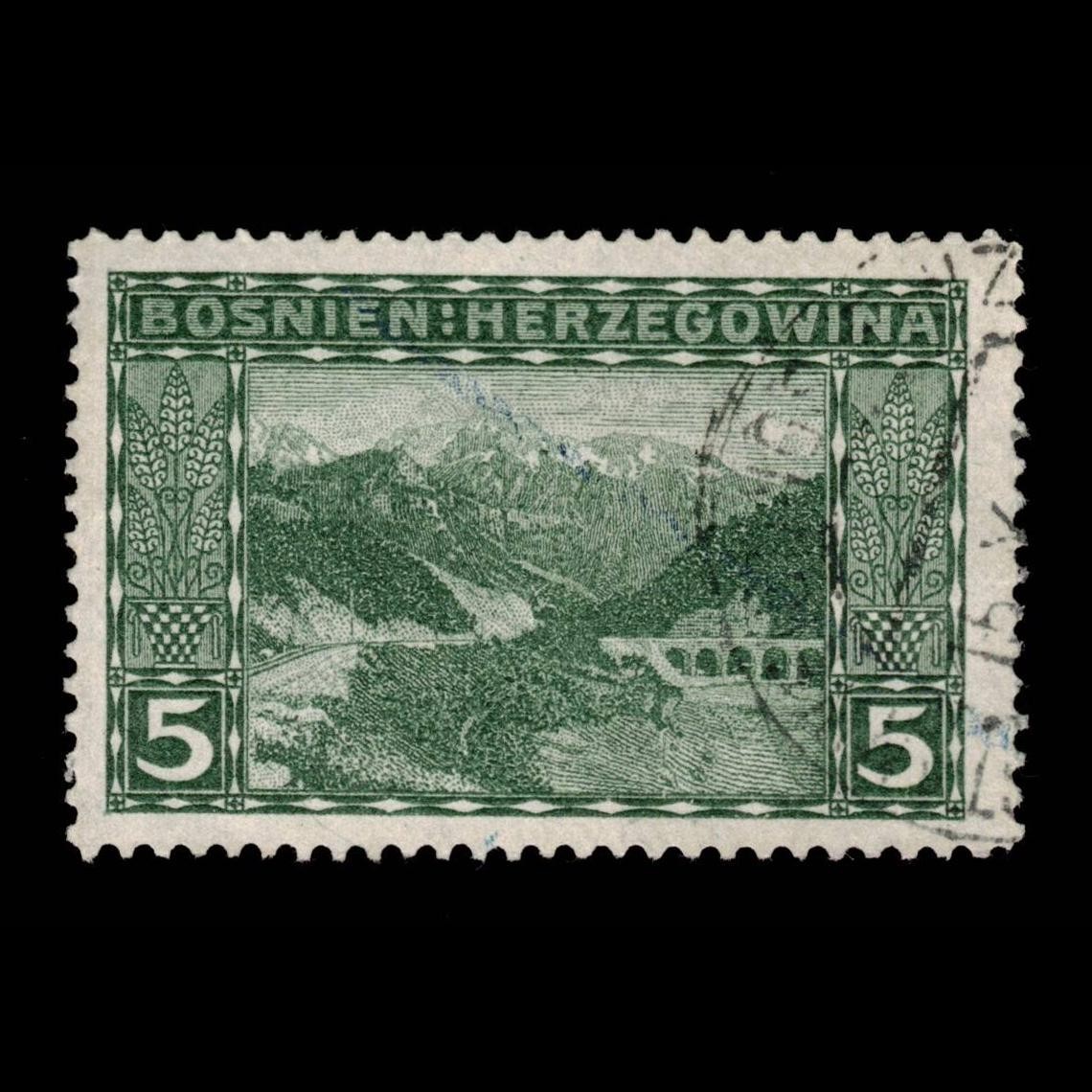 Bosnia & Herzegovina, Scott 33, Narenta Pass, 1906, used, 115362