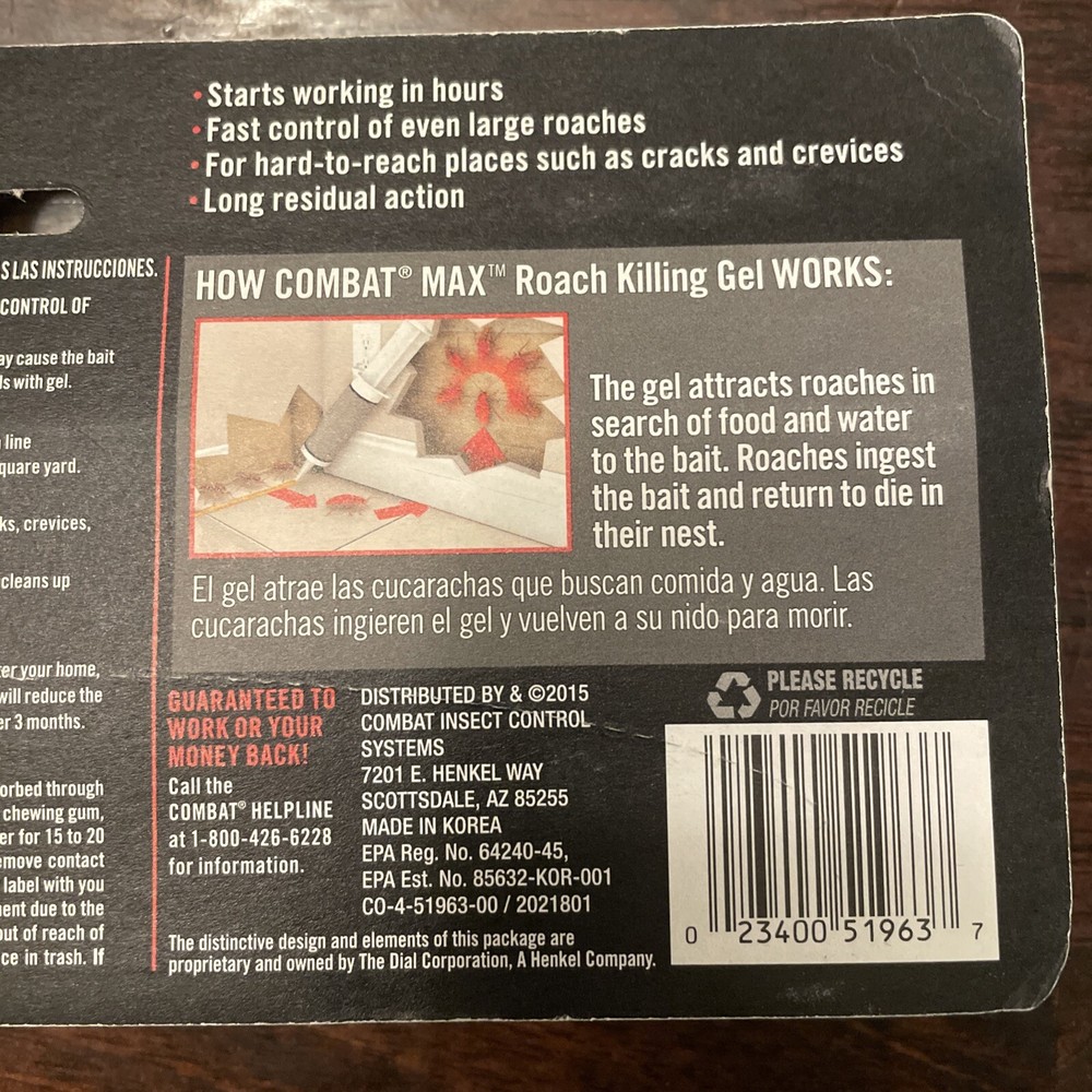 Combat Max Roach Killing Gel Bait