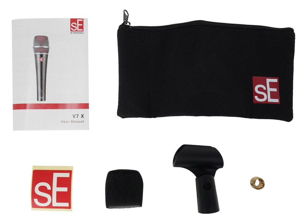 Se Electronics V7 X Supercardioid Dynamic Instrument Microphone+Cable+Backpack