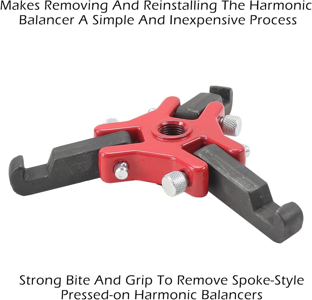 Harmonic Balancer Puller & Crankshaft Pulley Removal Tool Kit - 3 Jaw Puller Set