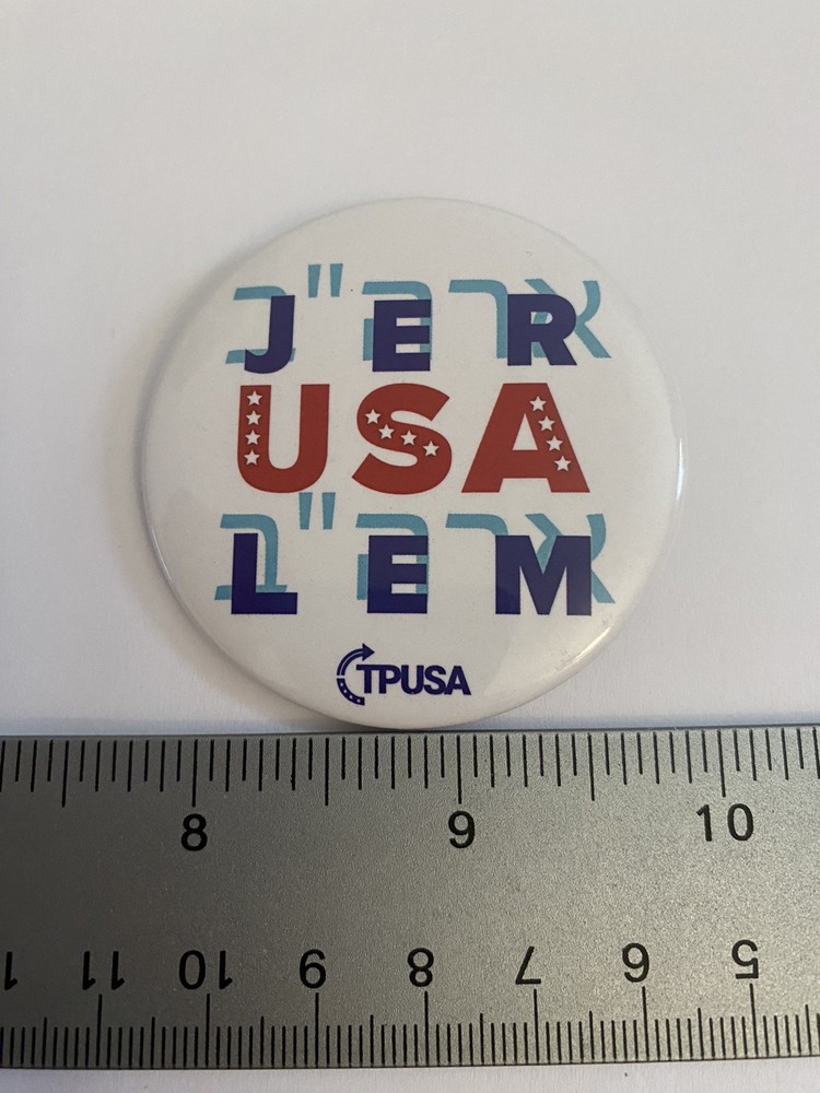 Jerusalem USA Pin Back Button P189