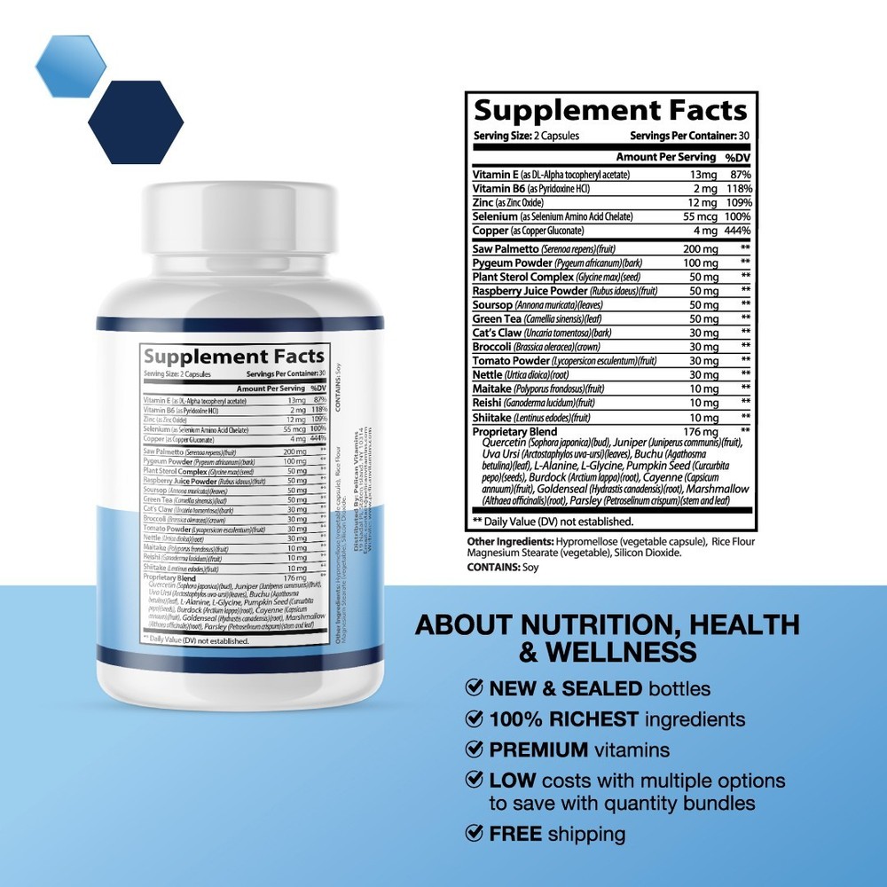 Prosta Peak - Prostate Support- 2 Bottles- 120 Capsules