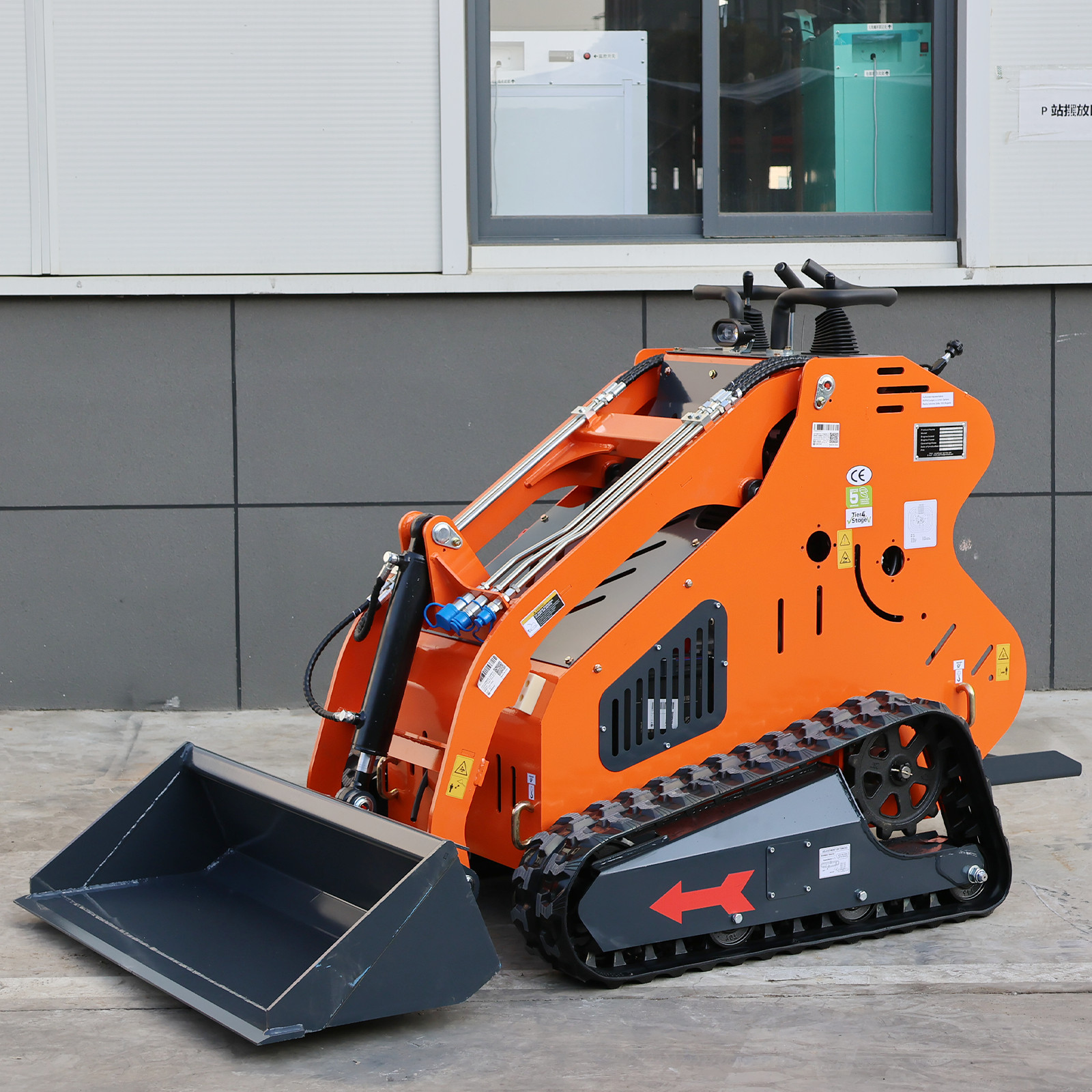 23HP Mini Skid Steer Loader with 3 Attachments, Free Shipping