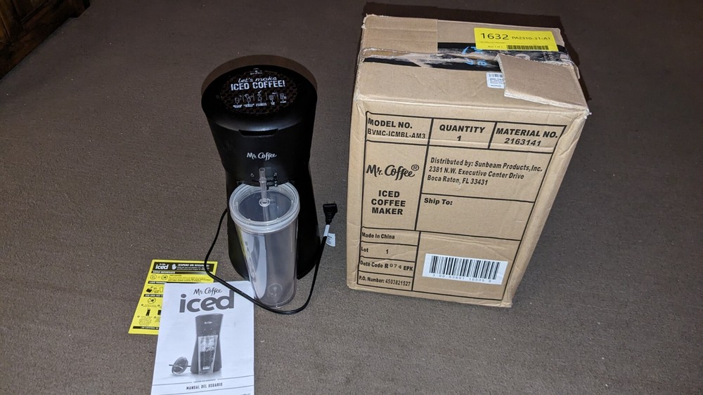 Mr. Coffee Iced Maker, Single Serve Machine with 22-Ounce Black Open Box