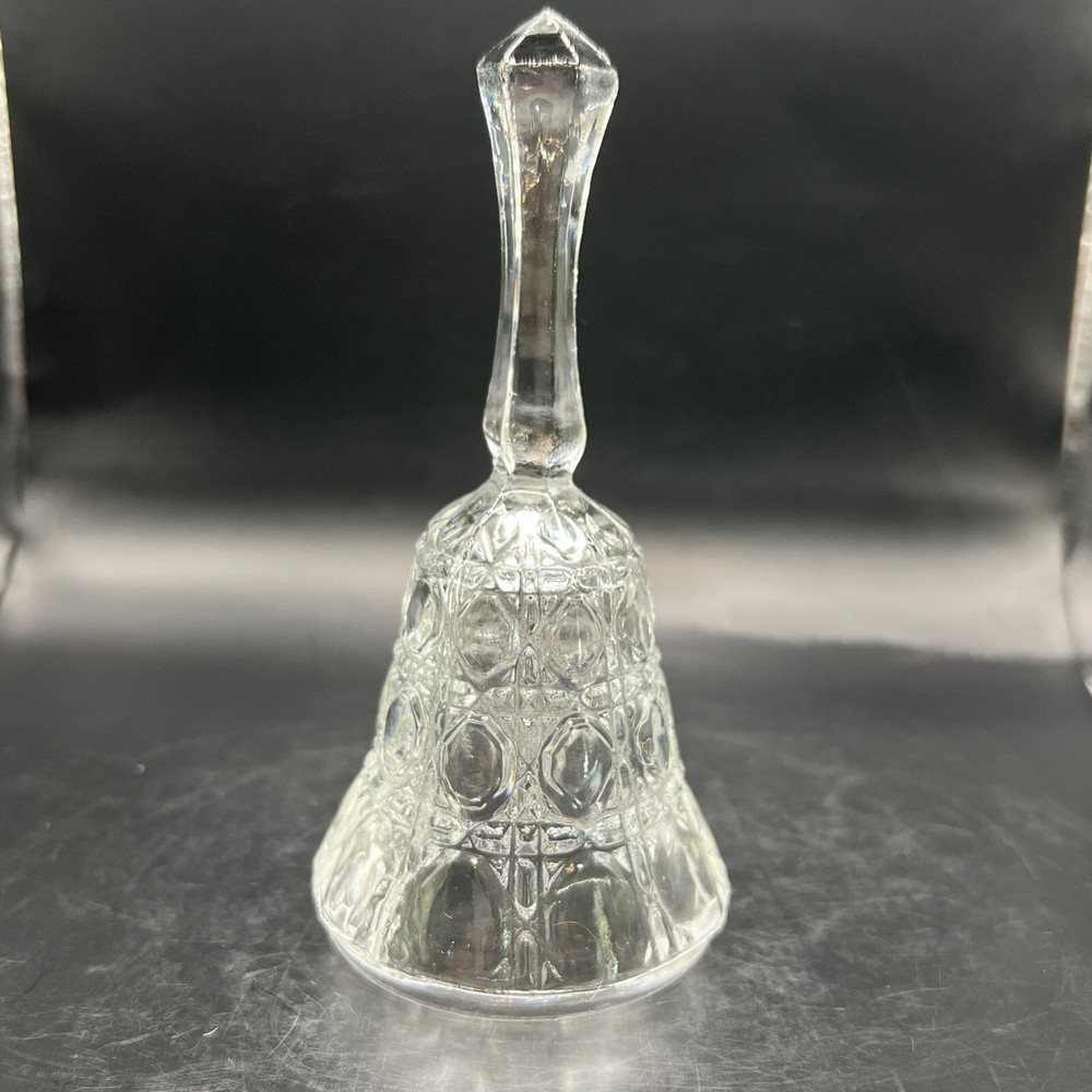 Clear Crystal Dinner Bell Cut Diamond Button Design Vintage