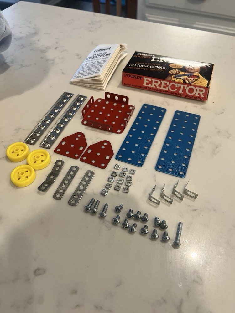 Vintage 1973 Gilbert Pocket Erector Set Model Number 33100