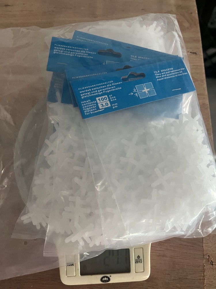 1000Pcs 1/8" 3.0mm Cross Tile Spacers for Wall Floor Ceramic Tiling Tools