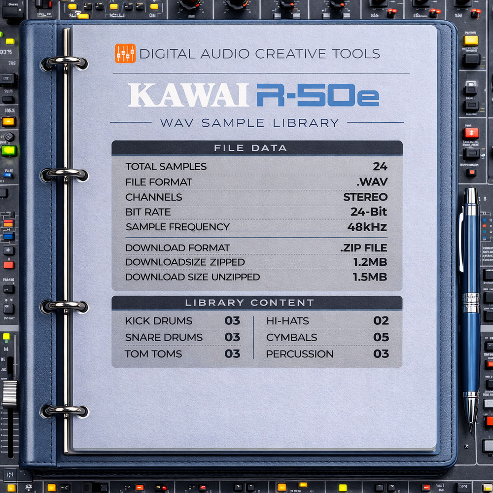 Kawai R-50e Drum Machine Sample Library