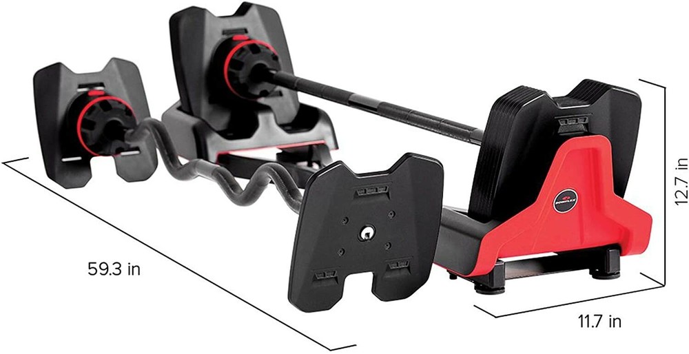 Bowflex Selecttech 2080 Barbell With Curl Bar Adjustable Brand New