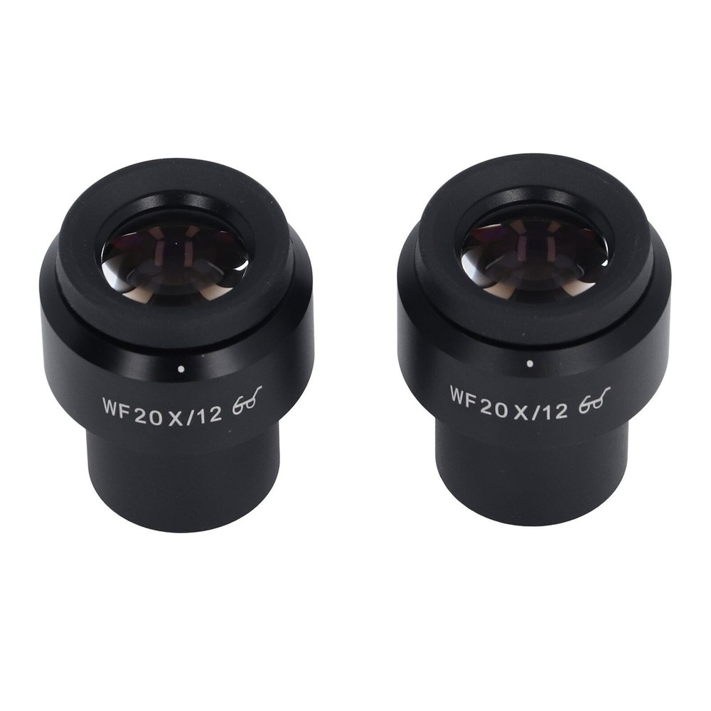 2 Pcs Microscope Eyepiece WF20X Widefield Adjustable Diopter Optical Microscope