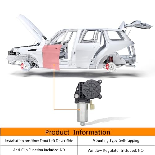 2 pins Front Left Driver Side Power Window Motor Compatible with Dodge Ram