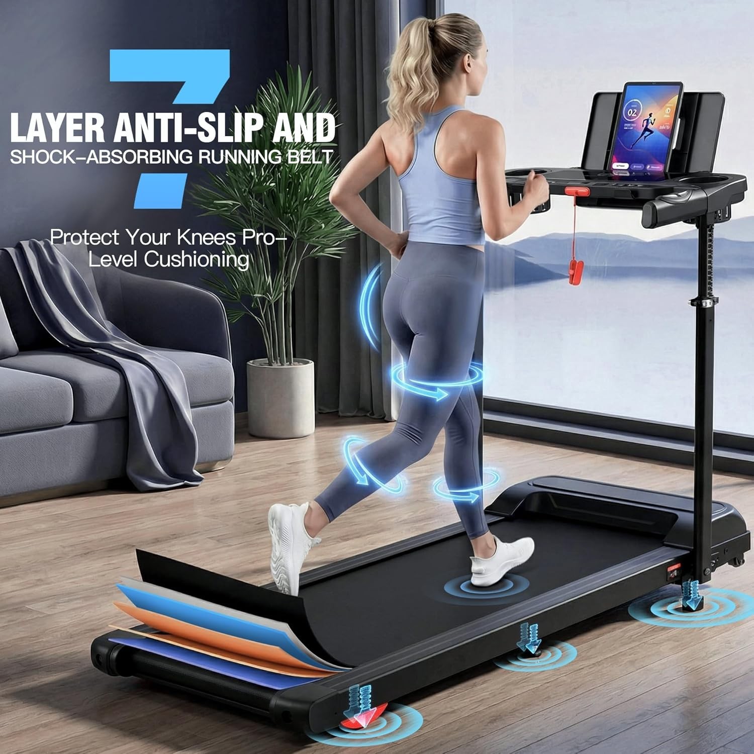 3.5HP Powerful Treadmill w/15% Incline Foading Treadmills for Home&Gym Fitness📳