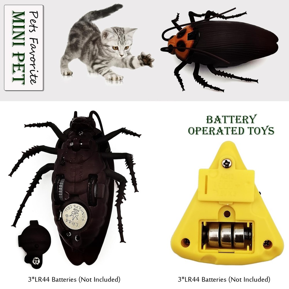 Mini RC Cockroach Toy Remote Control Roach Insect Realistic Simulation Electr