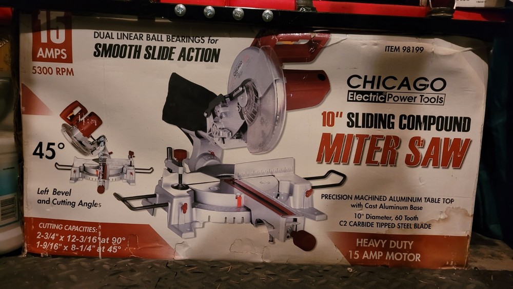 CHICAGO ELECTRIC POWER TOOLS 10 in. Sliding Compound Miter Saw