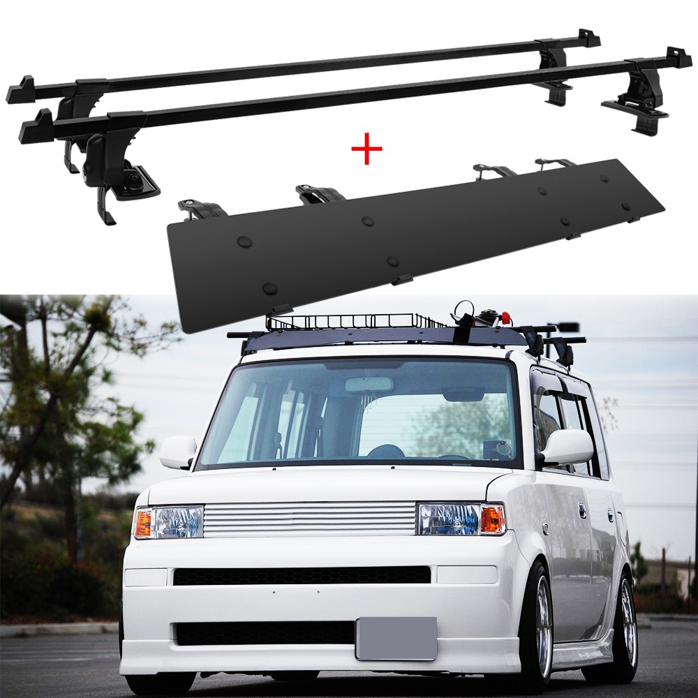 For Scion xB 54" Top Roof Rack Cross Bar Luggage Carrier + Air Fairing Deflector