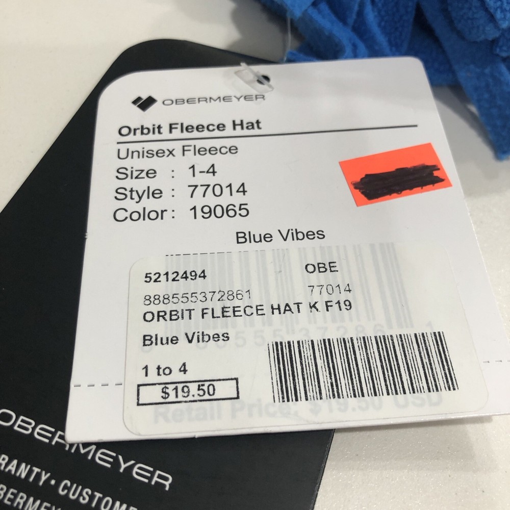 Obermeyer Blue Orbit Fleece Hat Size 1-4