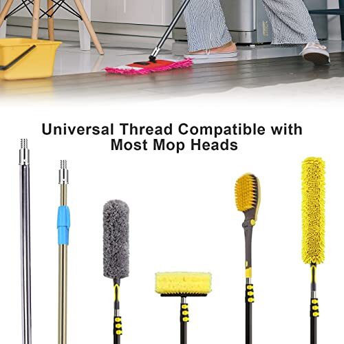 2 Pack 1 Inch Thread Tip Replacement Repair Kit Extension Pole Adapter Tips