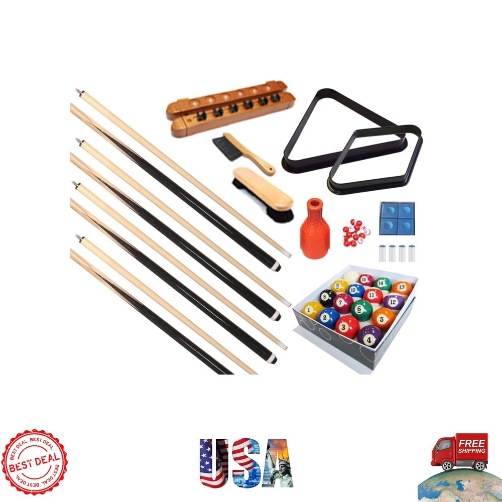 Billiard 32-Piece Accessory Kit - Complete Set for Pool Enthusiasts