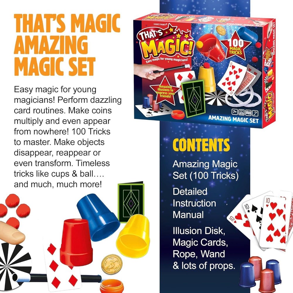 That's Magic Amazing Magic Set 100 Tricks Magic Props and Instructions