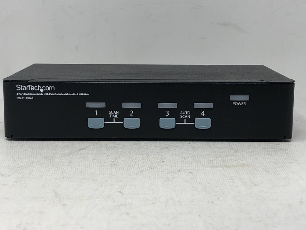 Startech.com 4 Port Rack Mountable USB KVM Switch w/ Audio & USB Hub SV431USBAE