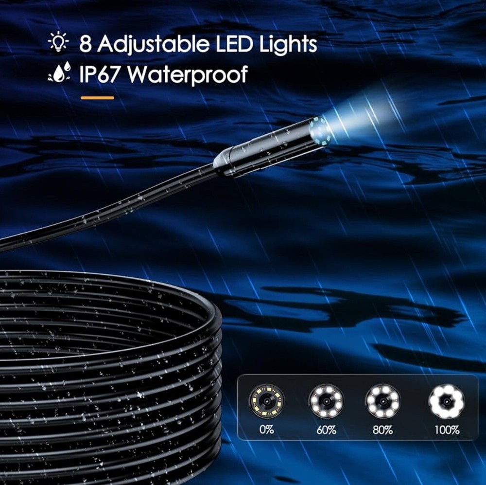 SKYBASIC Endoscope Camera with Light, 4.3'' LCD Screen HD Digital Handheld