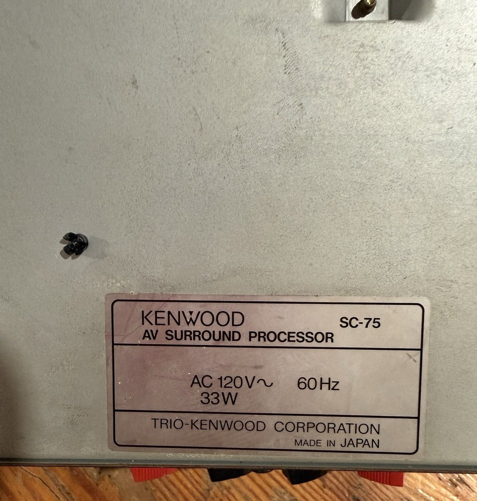 Kenwood SC-75 AV Surround Processor Dolby Tested~L@@K!!!!