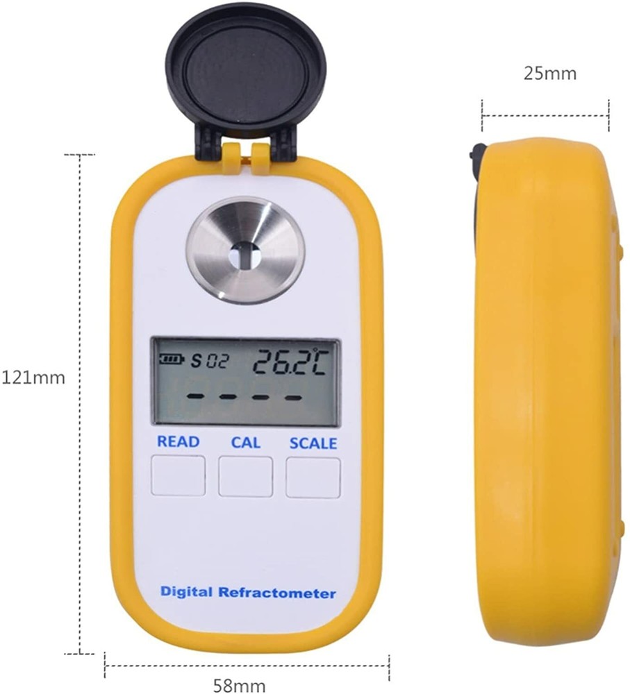 Portable Alcohol Refractometer Digital Display Magnetic Wine Refractometer