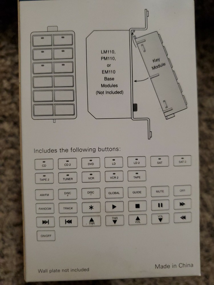Xantech Home KM6W SmartPad3 6 Source Key Module White 6 Basic Functions