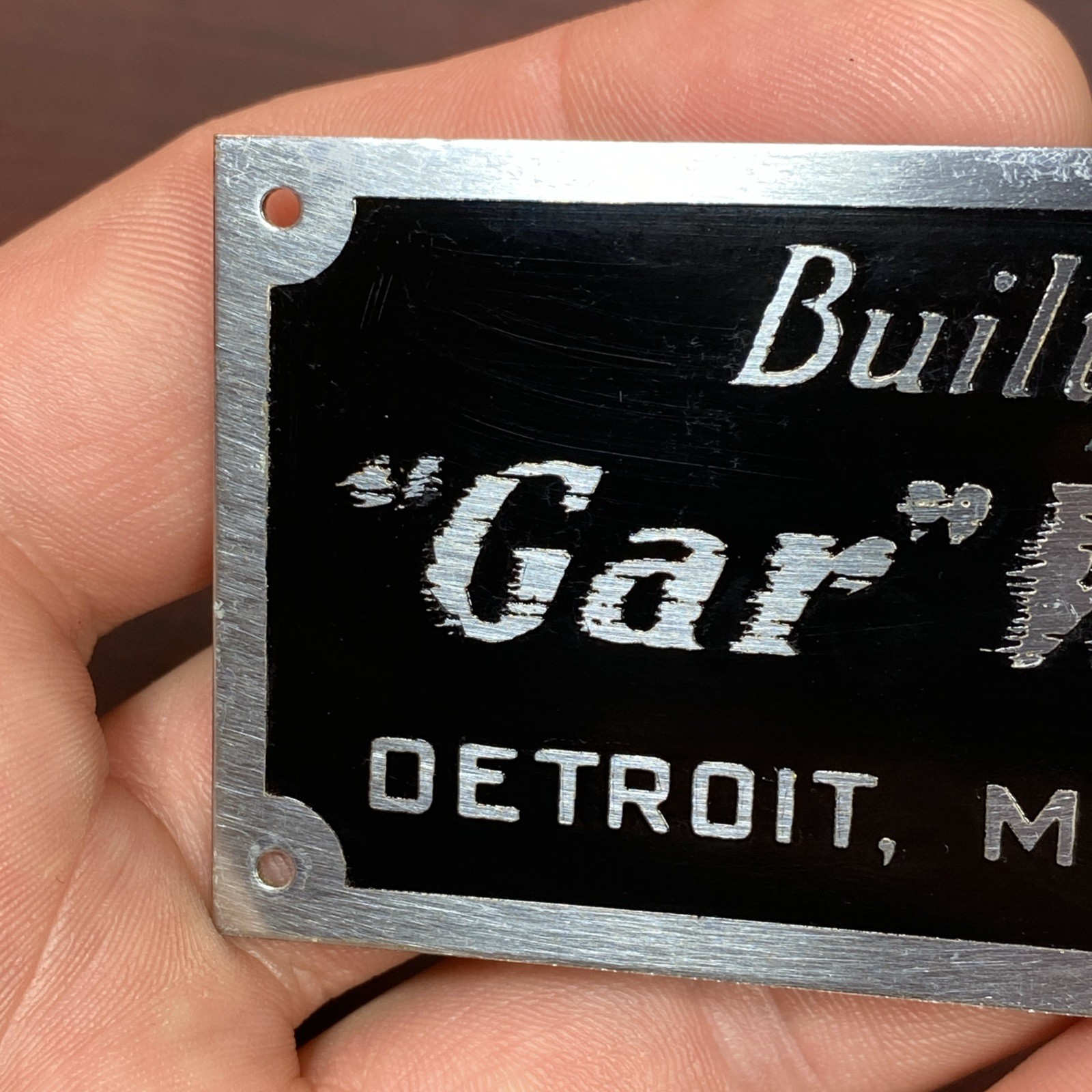 Gar Wood Detroit Mich USA Custom Motor Boats Nameplate Sign