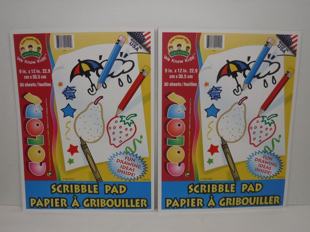 NEW educational TREE HOUSE KIDS 7 Scribble Pads & 12 pkgs TEACHING TREE Stickers